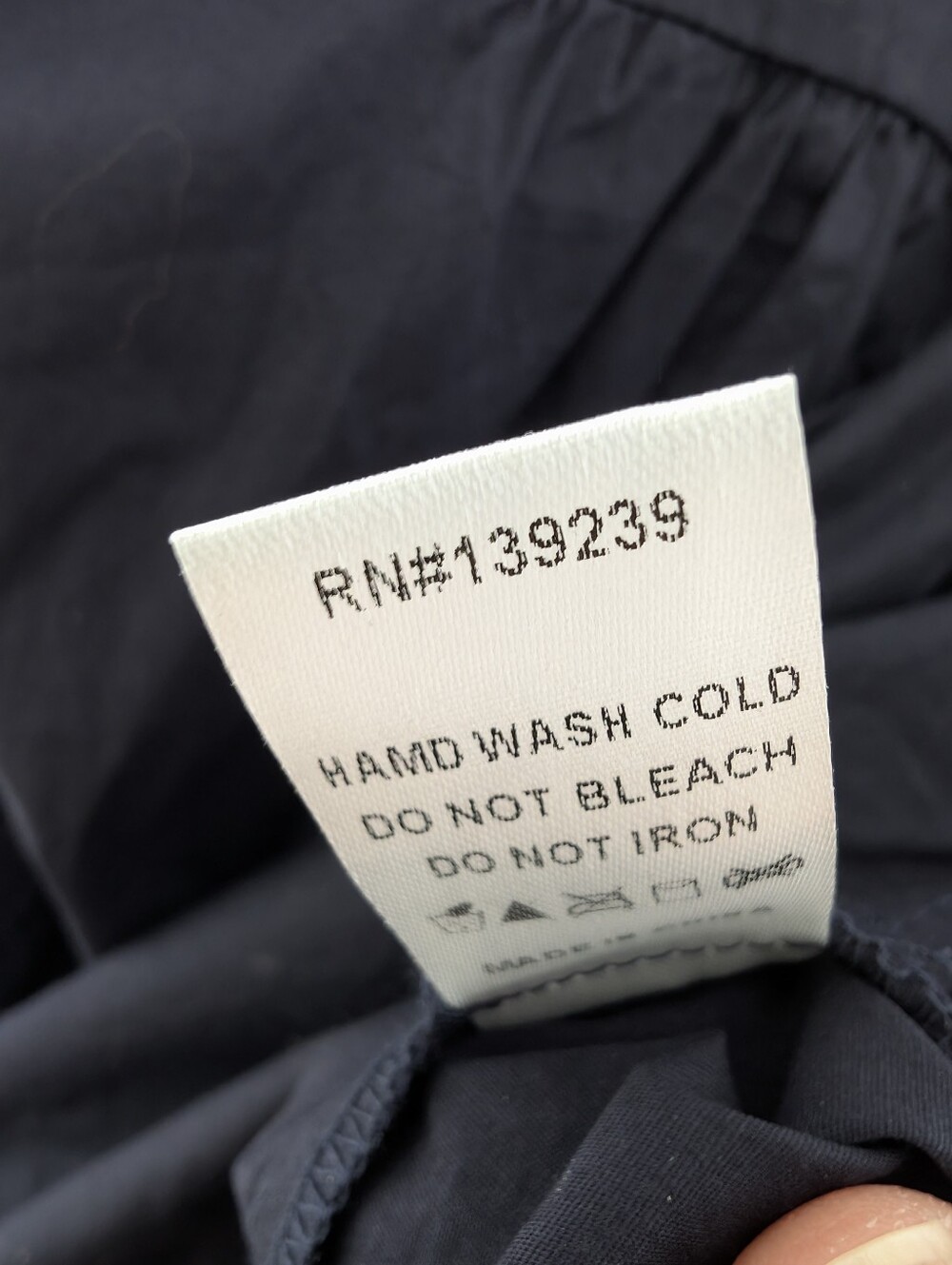 💘 Navy Cotton Poplin Kenzo Dress Size XL - Picture 11 of 11